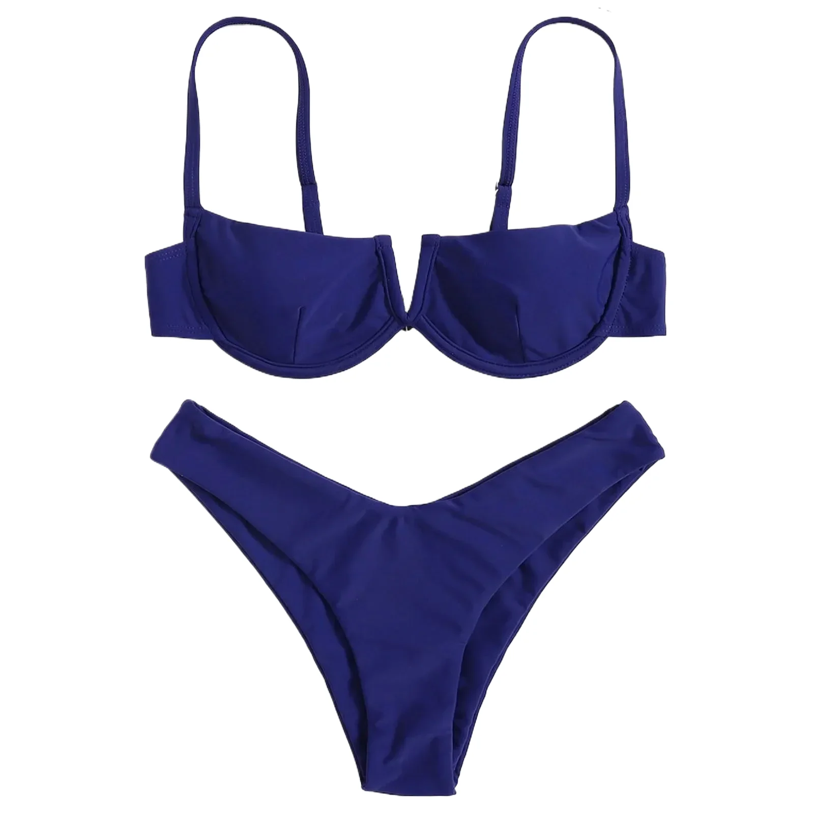 

Women'S Bikinis Trend 2024 Women'S Summer Fashion Steel Push Up Two Piece Swimsuit Sexy Bikini Solid Trajes De BañO 2024 Mujer