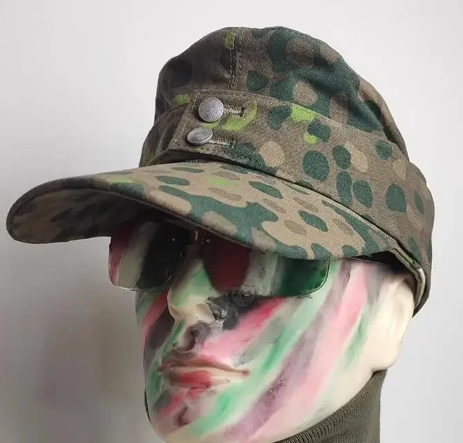 German Camo Mountain Hat Pea Camo DOT-44 Camo M43 Mountain Hat