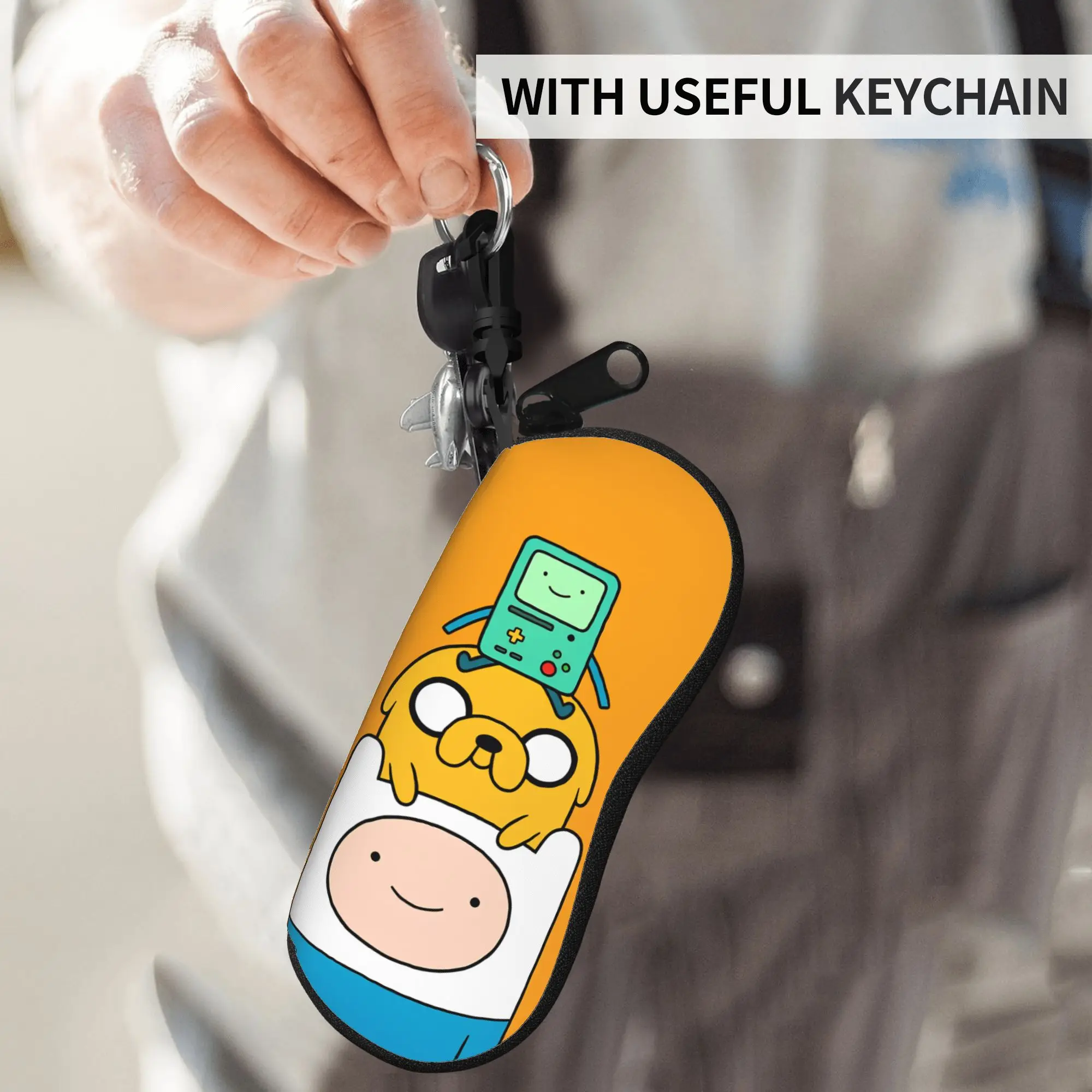 Adventures Time Glasses Case Cover  Pocket Sunglasses Pouch For Male Female Classic Eyewear Accessory Print Glasses Box view 5
