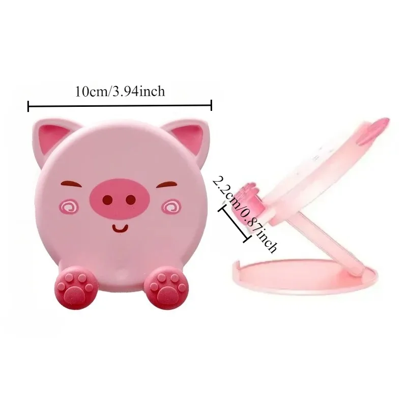 1pc Cartoon Mobile Phone Bracket Lifting Folding Bracket Flat Universal Multifunctional Desktop Lazy Bracket Phone Holder - view 6