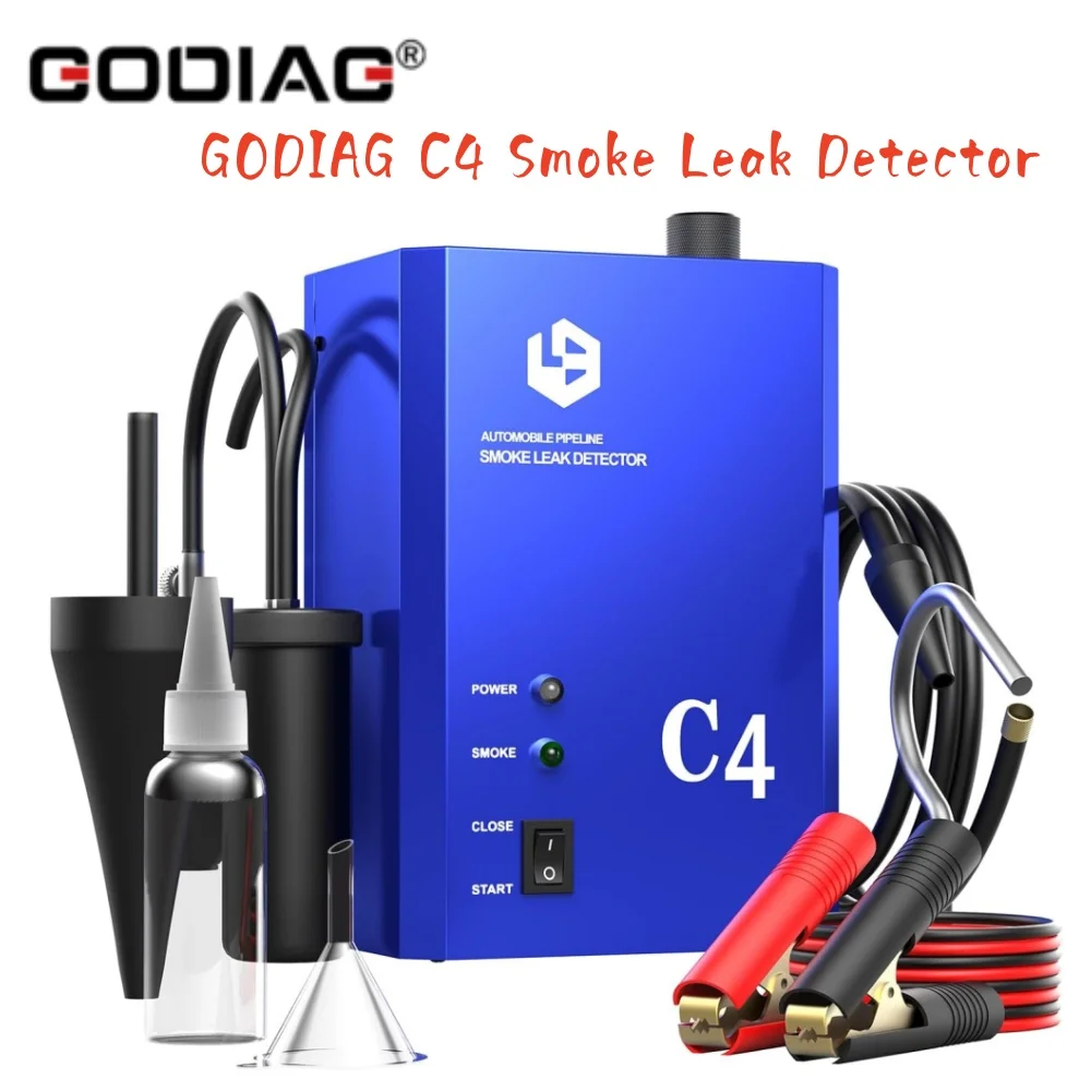 GODIAG C4 Smoke Leak Detector Test Leak in Vehicle Pipe Systems for Cars, Motorcycles, Snowmobiles, ATV, Light Trucks, Boats wit