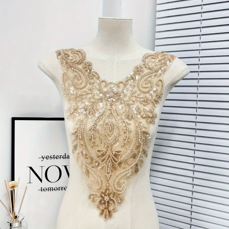 

1 шт. трехмерный вышитый воротник корсаж DIY кружевной воротник ручной работы выдолбленный кружевной галстук кружевные бусины аксессуары кружево