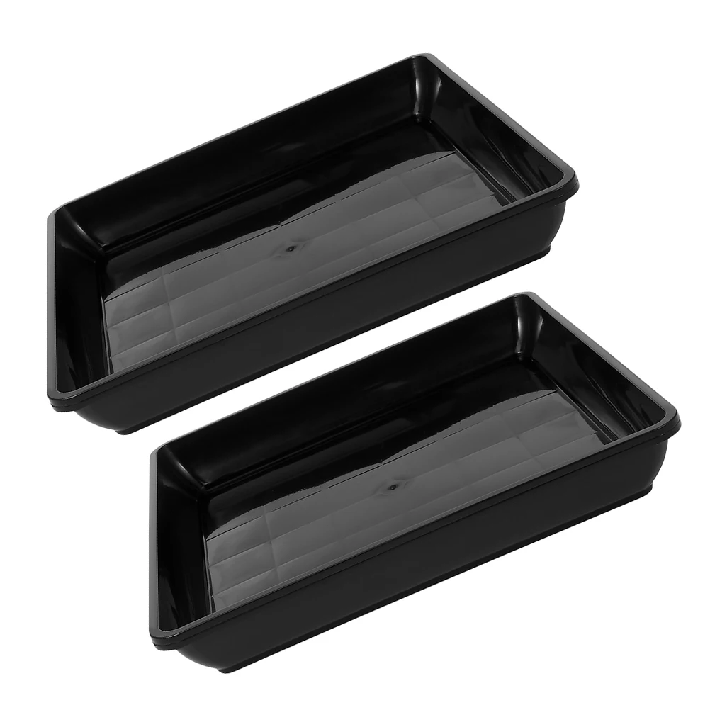 

2pcs Square Plant Saucers Thickened Plastic Tray For Indoor Outdoor Water Collection Planter Base Plate Compatible With