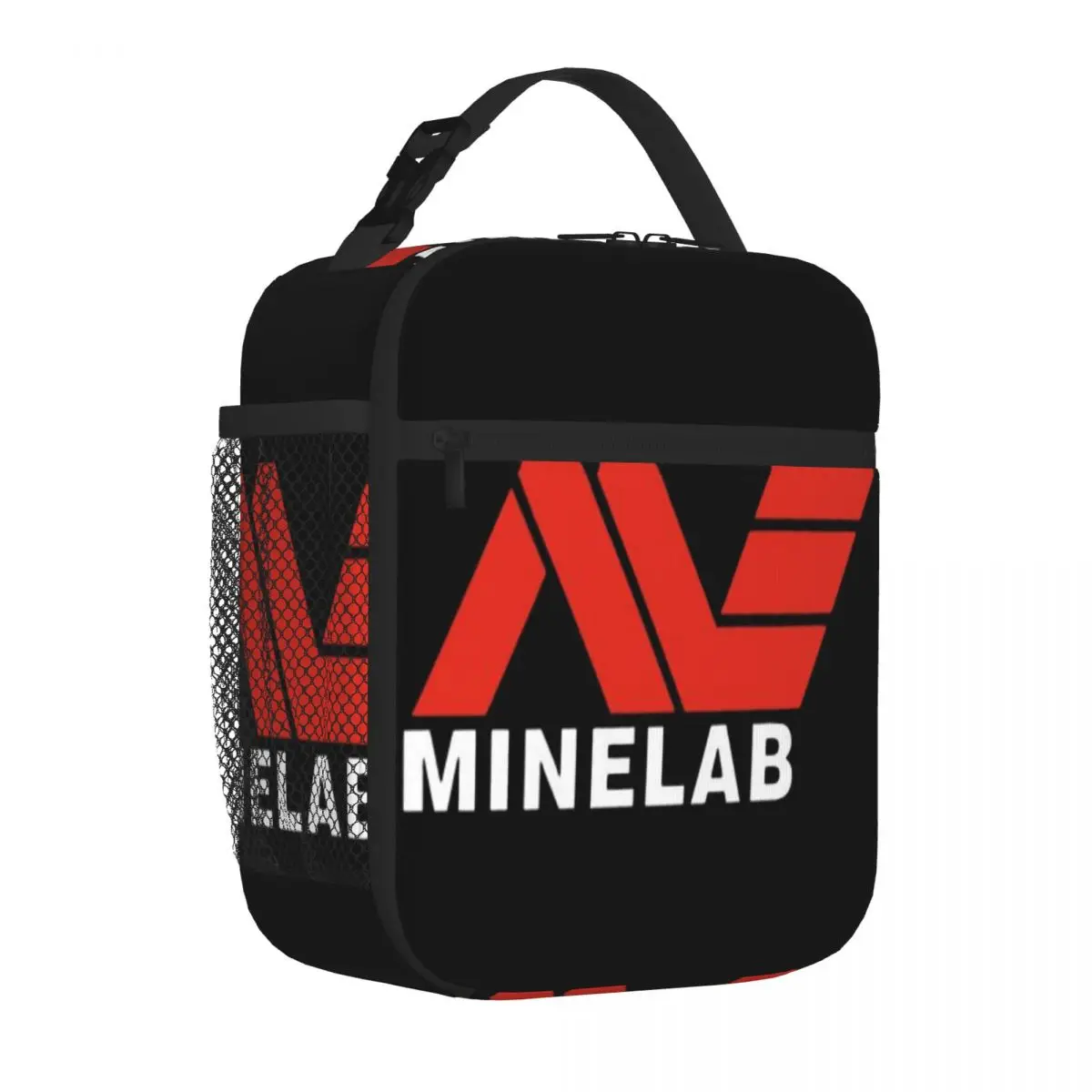 Minelab Logo Metal Detecting Graphic Natural Dj Lunch Tote Lunchbox Child Lunch Bag Insulated Lunch Bag