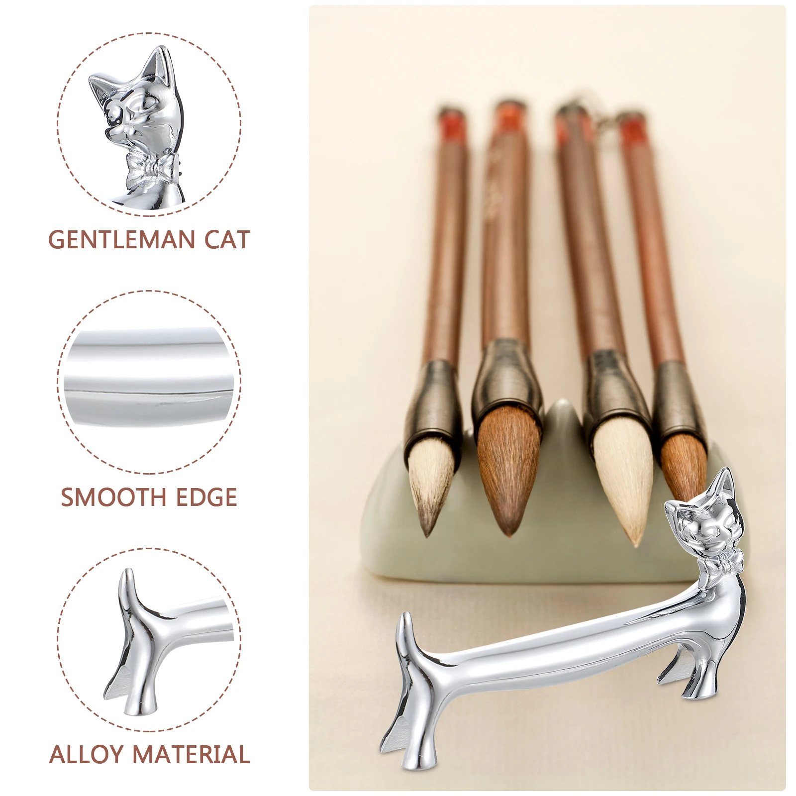 

2pcs Alloy Chopstick Racks Smooth Surface Tableware Holders For Chopsticks Forks Spoons Kitchen Decor Chopstick Rests Storage