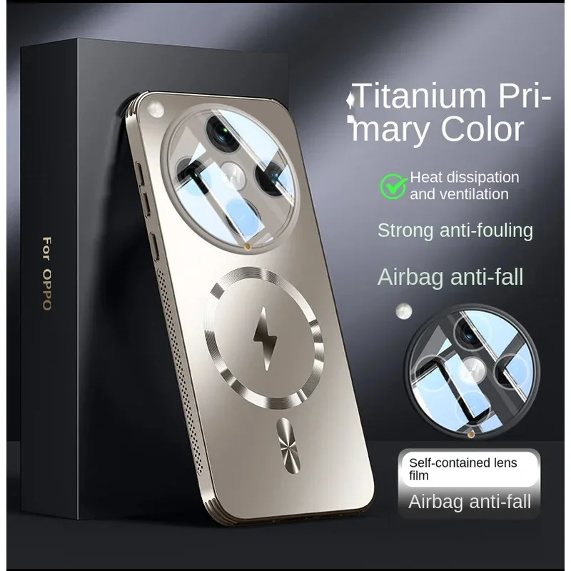 

Case For OPPO Find X8 Pro Magnetic Wireless Charging Camera Lens Protection Luxury Matte Hard Cases Shockproof Back Cover