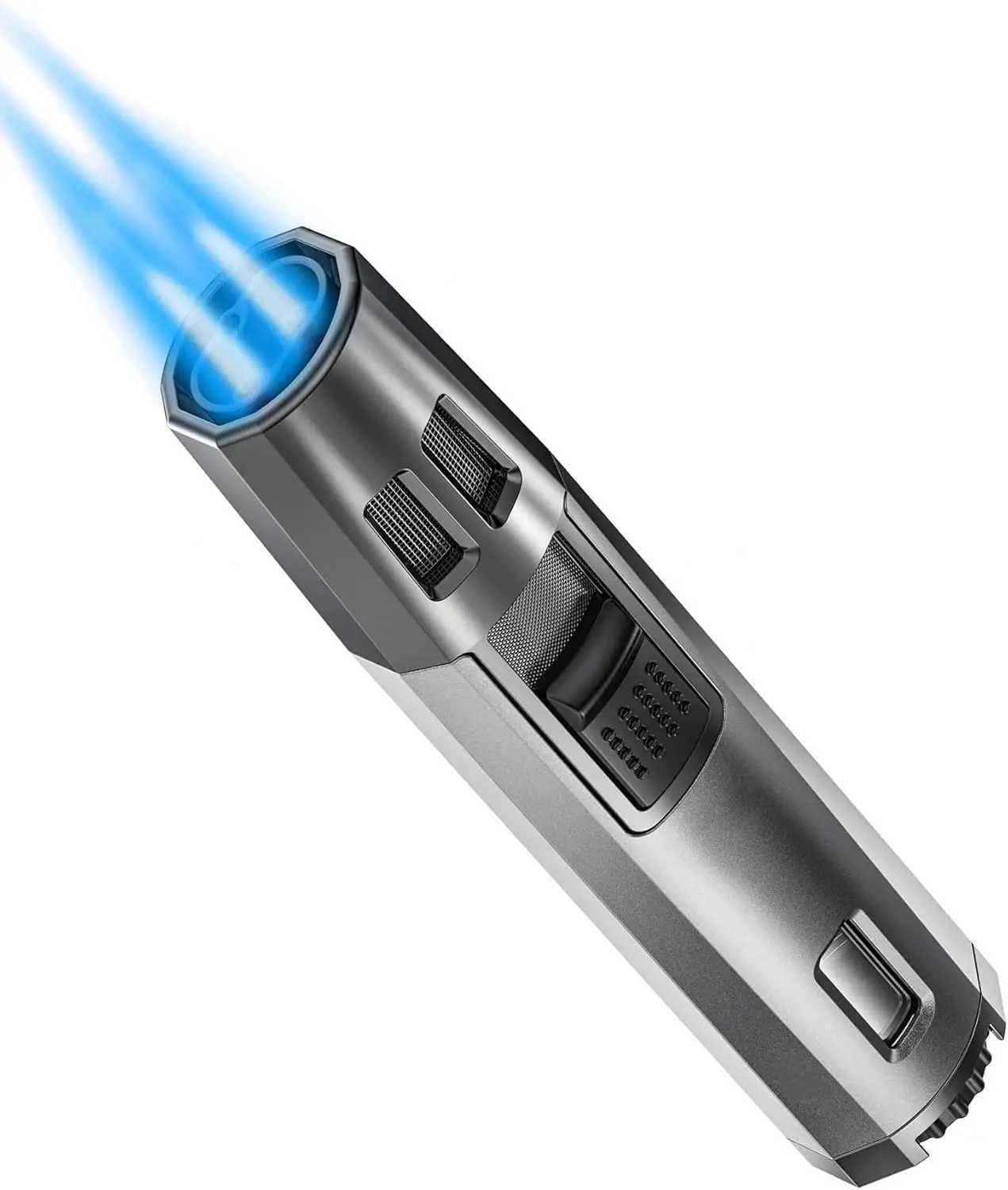 

Многоразовая ветрозащитная зажигалка с двойным пламенем для свечей, барбекю, кемпинга - регулируемая и долговечная