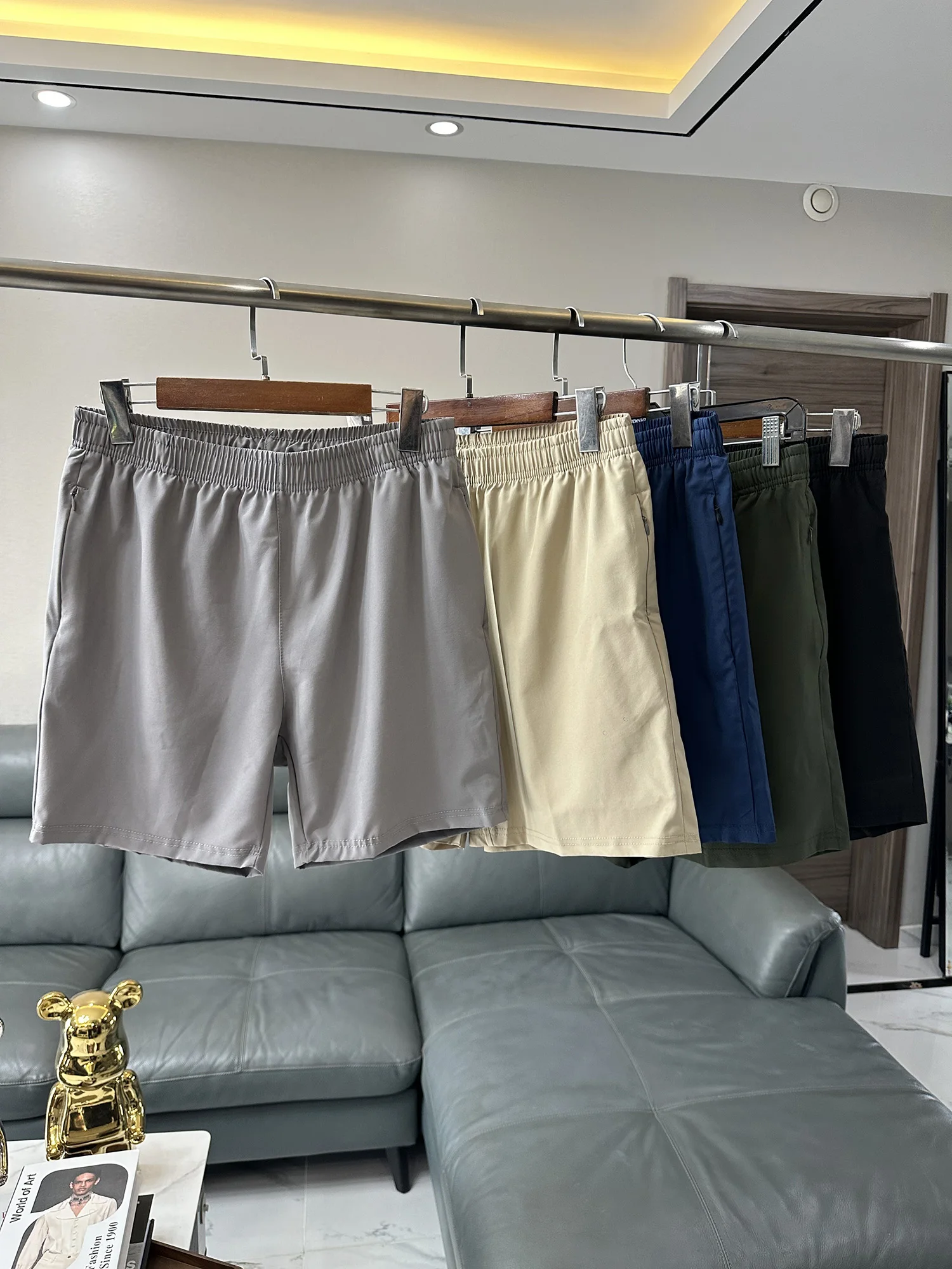 

Quick Dry Lightweight Men's Summer Color Outdoor Fitness Casual Shorts Running Sport Series Standard Waist Polyester Fiber