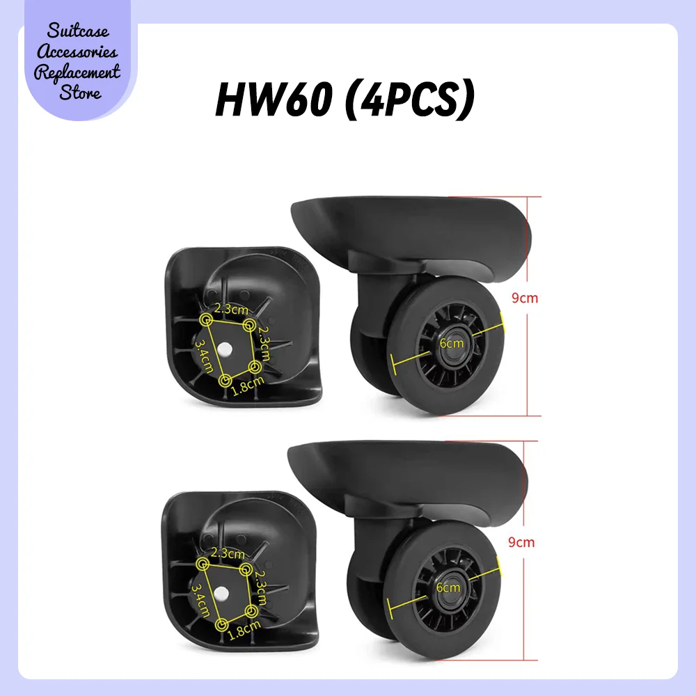 Universal Roda Lidar Com Substituição Para HINOMOTO Mala, Silencioso Choque Absorvendo Roda Acessórios, Rodas Rodízios, Suave