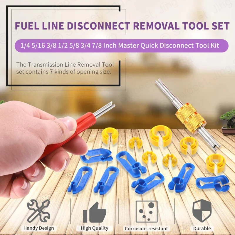 7/16pcs Remove Fuel Line Replacement Tool Auto Fuel Line Angled Disconnect Set Tool Air-conditioning Oil Pipe Quick Removal Tool