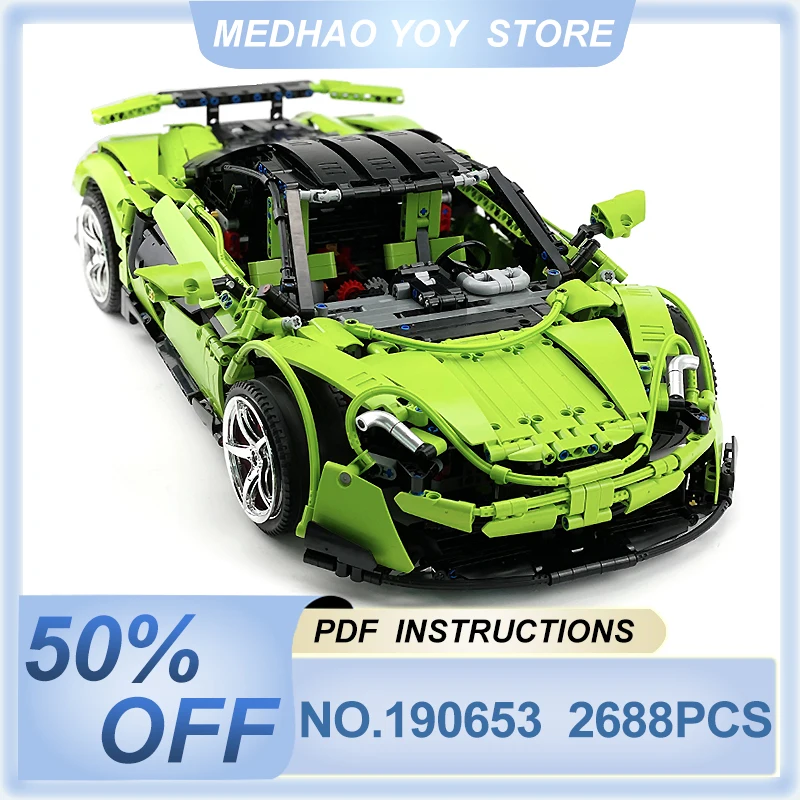 

MOC 190653 Technical Super Sports Car Hypercar Model Building Blocks Bricks DIY Puzzle Assembly Toy Christmas Gifts For Kids