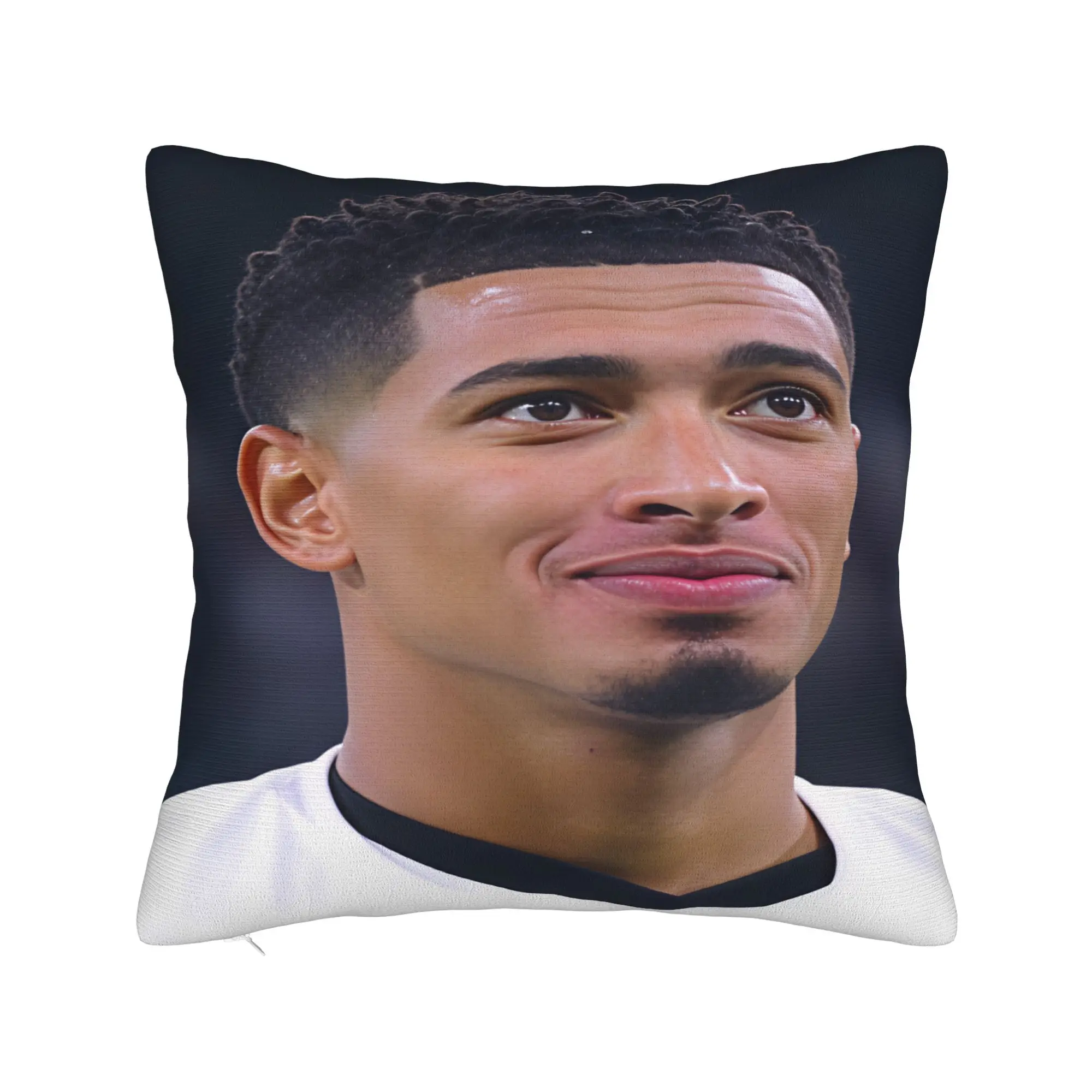 Jude Bellingham Sideways Glance Subtle Laugh Pillow Cover Pillow Case For Chair Sofa Home Decor Soft Pillowcases Birthday Gift