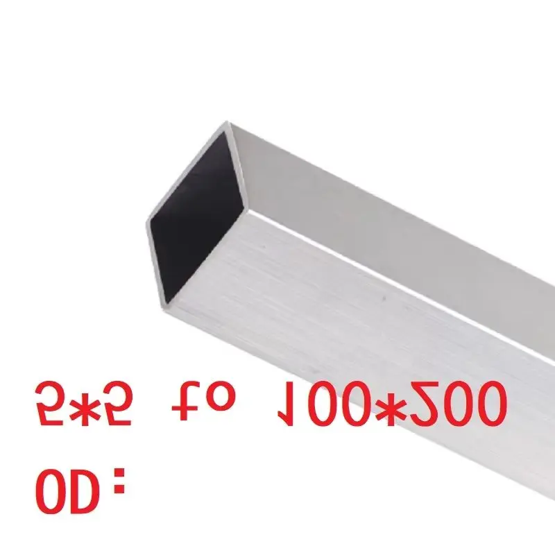 1PC OD 5*5mm to 100*200mm 304 Stainless Steel Square Pipes Length 100 250 500mm Stainless Steel Rectangular Tube