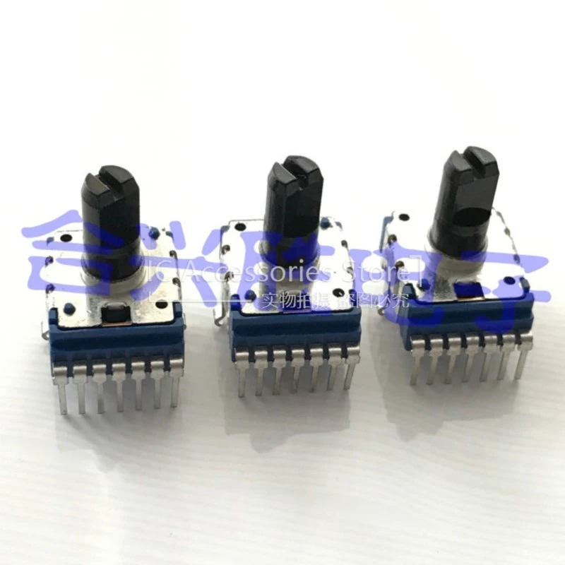 1PCS RK14 Type Double Potentiometer D50K B100K 7Pin Power Amplifier Audio Volume Adjustment Potentiometer