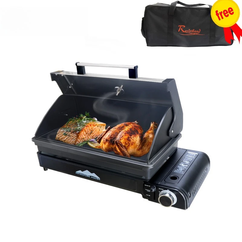 Outdoor Portable Propane Gas BBQ Grill Camping Picnic Party Tabletop Stove Lightweight Foldable Camping Equipment Bbq Grill