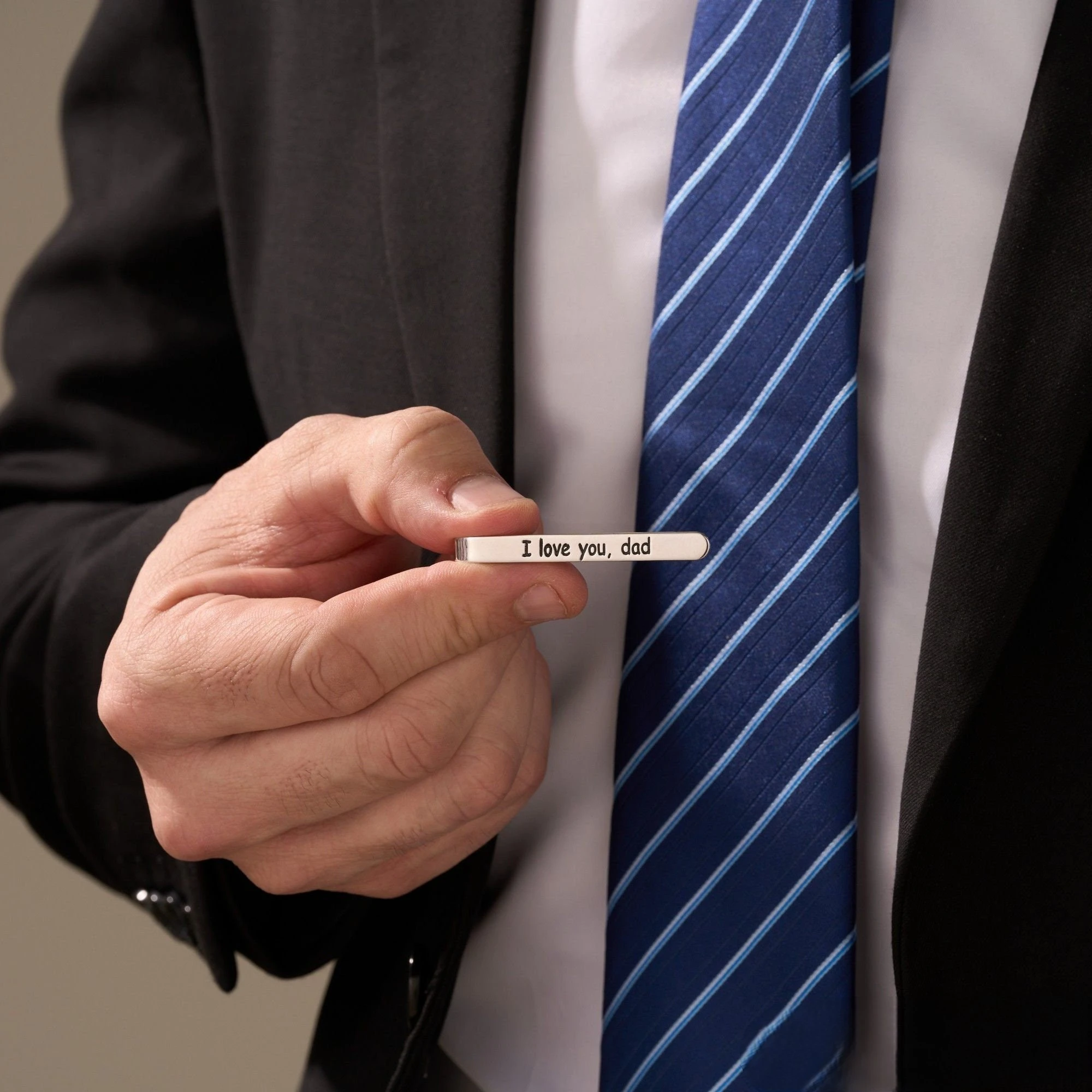2023 Luxury Personalized Stainless Steel Engraving Tie Clip Custom Groomsmen Tie Bar For Men Best Man Wedding Jewelry Gift