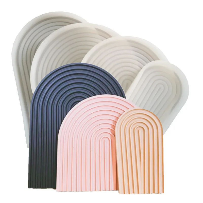 

New Arrival Arch Shapes of Different Size Silicone Molds for Candle Making Epoxy Resin Casting Molds