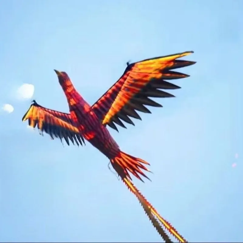 

Red drone flying phoenix outdoor simulation colorful gliding tour dragon and phoenix
