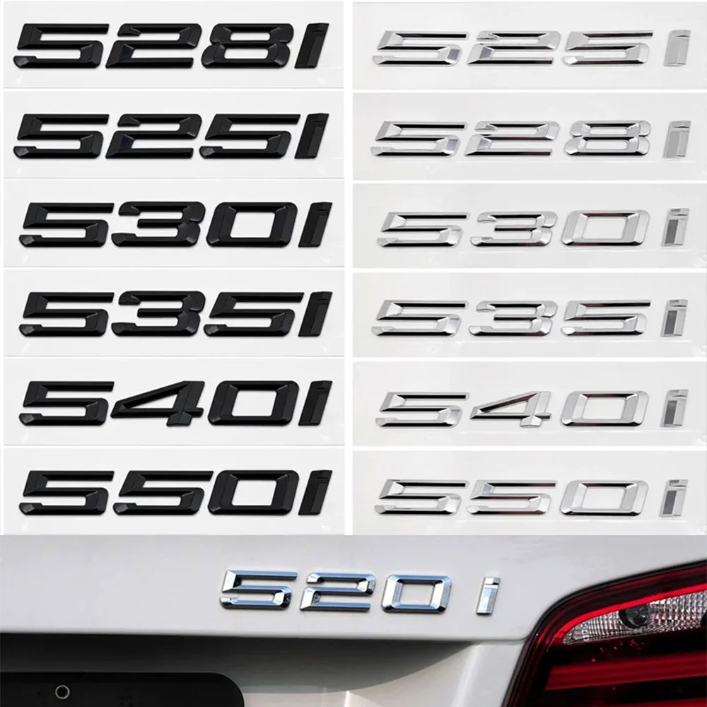 Emblema Adesivo para o Porta-Malas Traseiro para Série 5 525i 528i 530i 535i 540i 550i E34 E39 E60 E61 F10 de 2008-2016