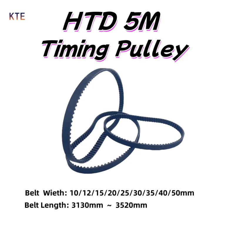 

HTD 5M Timing Belt Length 3130mm to 3520mm HTD 5M Rubber Closed Belt Width 10 12 15 20 25 30 35 40 50mm HTD 5M Synchronous Belt