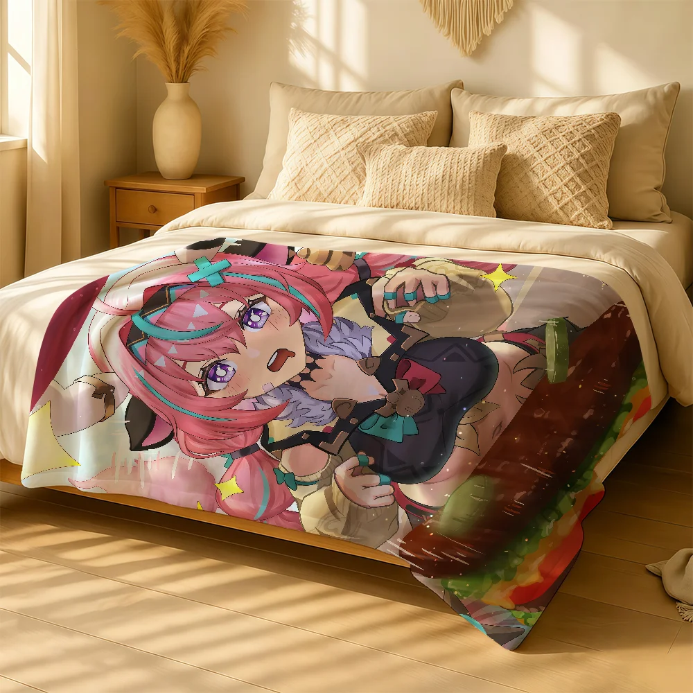 Genshin Impact Varesa Blanket For Soft Warm Knee For Bedroom Living Room Bed Sofa Camping Picnic Office Gift Throw