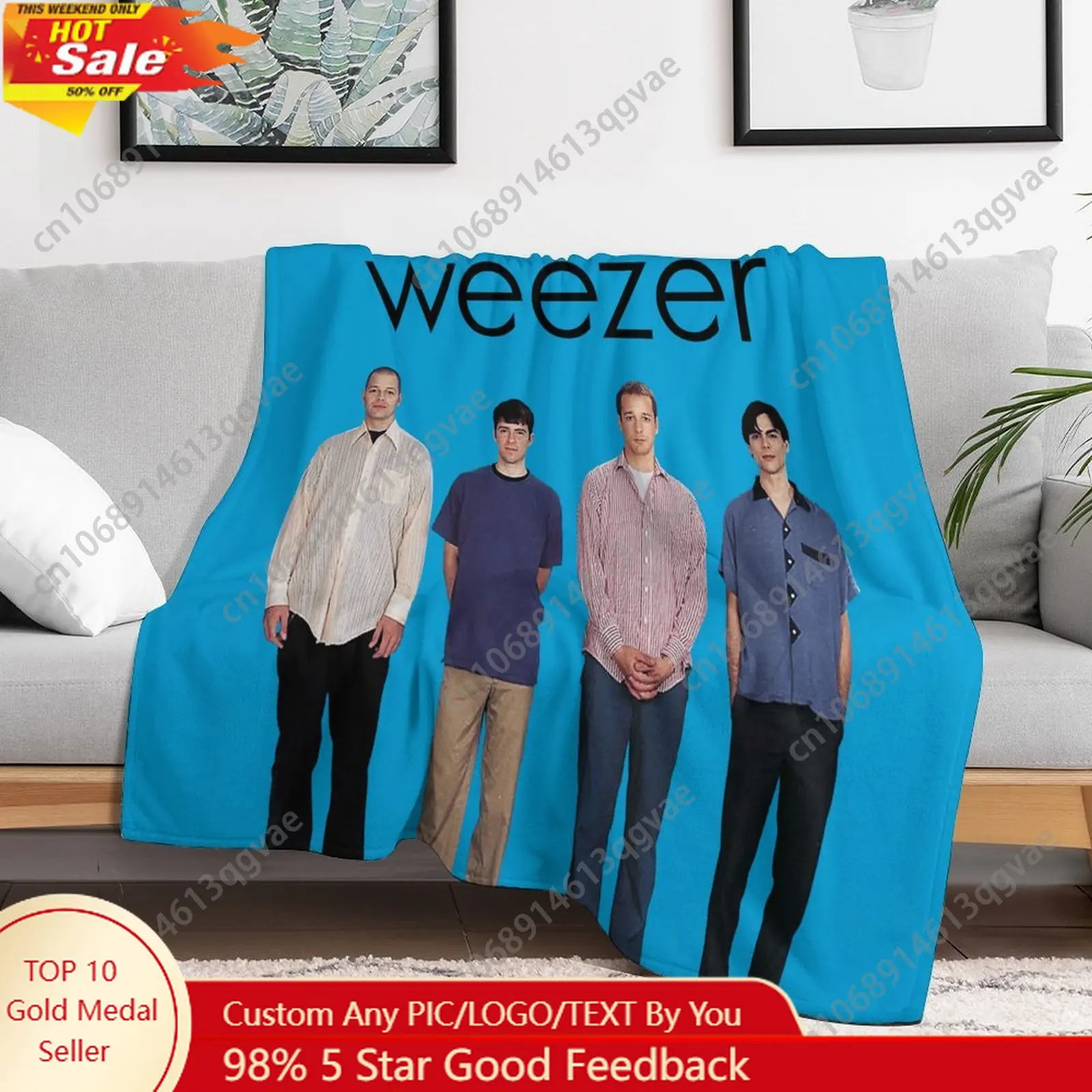 

Weezer Rock Band Flannel Blankets Are Soft Comfortable and Warm Perfect for Winter Naps Homes Offices Travel Camping and More