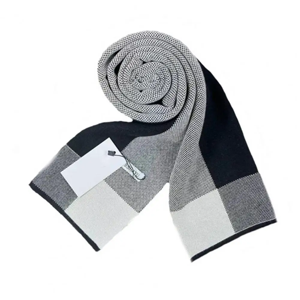 Thermal Scarf Men's Winter Warm Scarf Super Soft Knitted Neck Wrap Shawl for Cold Weather Non-fading Wear Resistant Thick