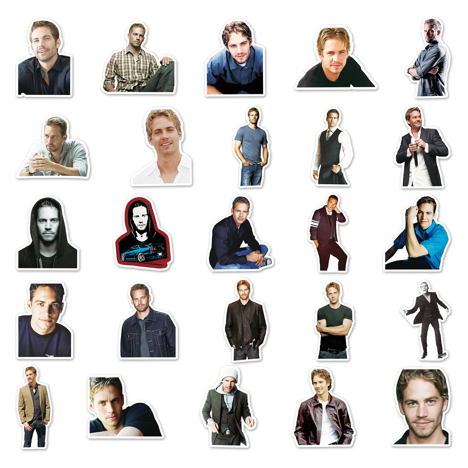 50 قطعة بول ووكر ملصق مجموعة الكتابة على الجدران سكوتر ديكور مقاوم للماء دفتر الأمتعة الكمبيوتر سكيت القرطاسية #3