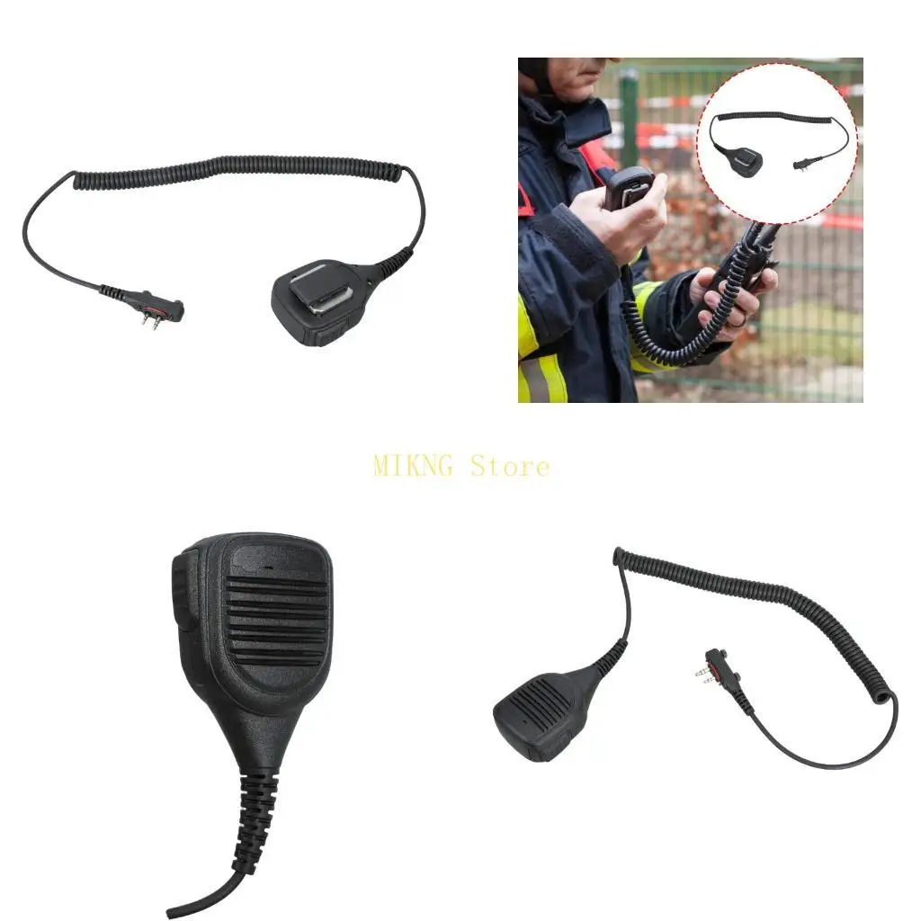 IC-F1000 IC-F2000 양방향 무전기용 교체용 핸드헬드 스피커 마이크, 백 클립 및 3.5mm 포트 포함, 베스트 세일