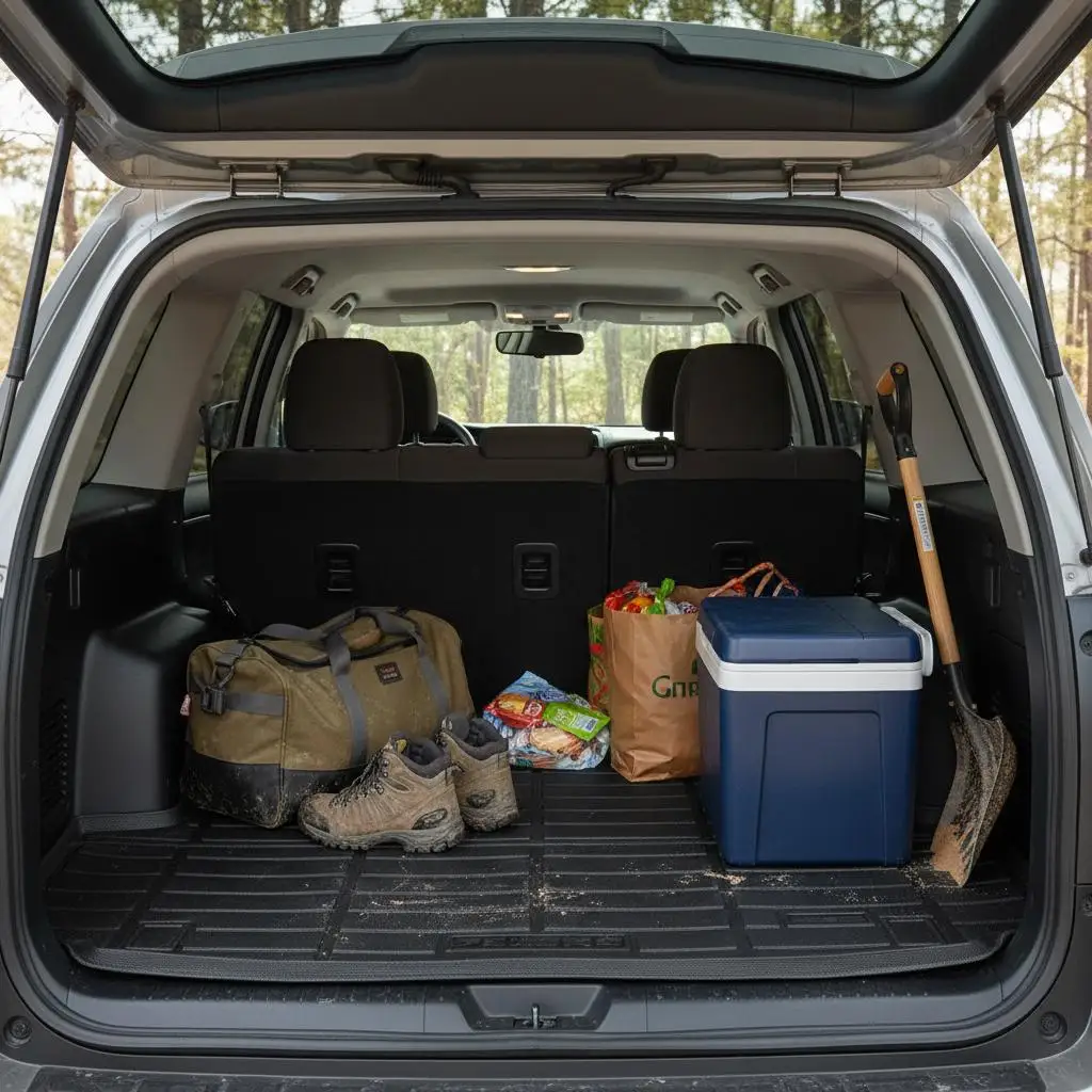 

TPE Trunk Liner 141x105cm For SUV Grocery Transport Outdoor Activity, Precise Fit Vehicle Rear Cargo Protector Heavy Duty Cus
