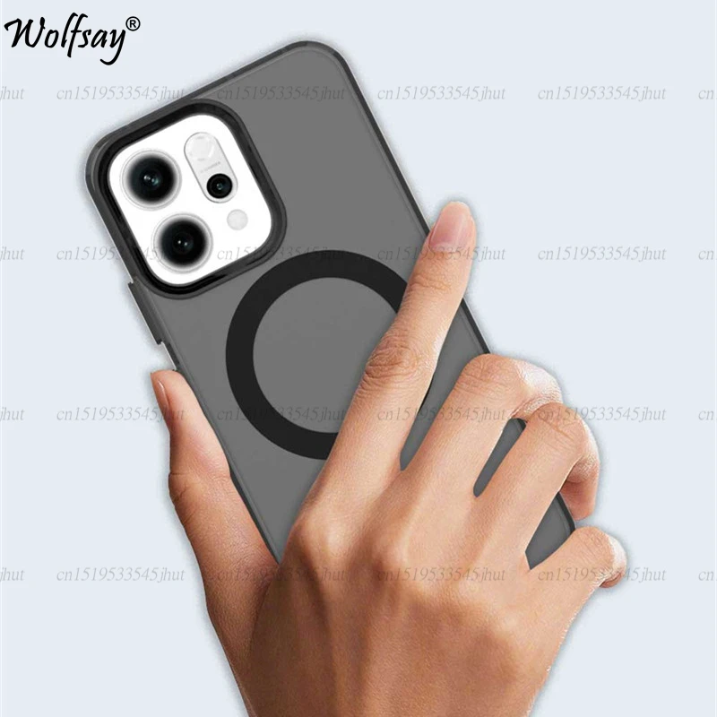 

Прозрачный чехол для Oppo Reno 14F, чехол для Oppo Reno 14F, магнитная адсорбция, задняя крышка с беспроводной зарядкой для Oppo Reno14 F, чехол