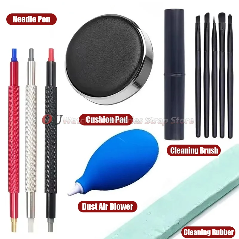 1/3/5/11PCS Watch Repair Kits Rubber Dust Air Blower Protector Pads Needle Pen Cleaning Brush Suit Watch Repair Tools Care Kit