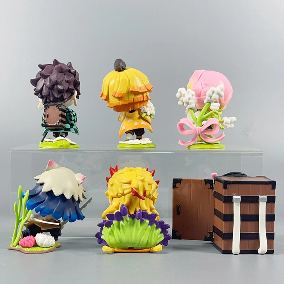 Q-Version Demon Slayer Anime Sitzende Geisterpuppe Tanjiro Nidouzi Inosuke Zenitsu Puppe Actionfigur Spielzeug Weihnachts- und Geburtstagsgeschenk – Detail 3