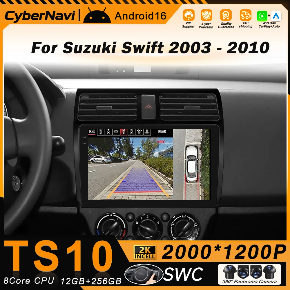 

Автомагнитола Android для Suzuki Swift 2003-2010, мультимедийный плеер, CarPlay, GPS-навигация, DVD, головное устройство
