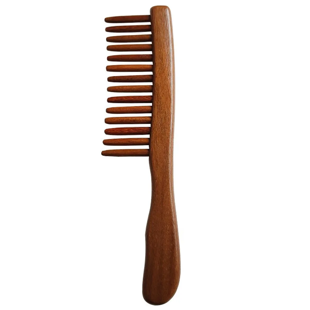 Thicken Wooden Wide Tooth Comb Natural Large Sandalwood Hair Combs Anti-static Head Scalp Massager Long Thick Wet or Dry Hair