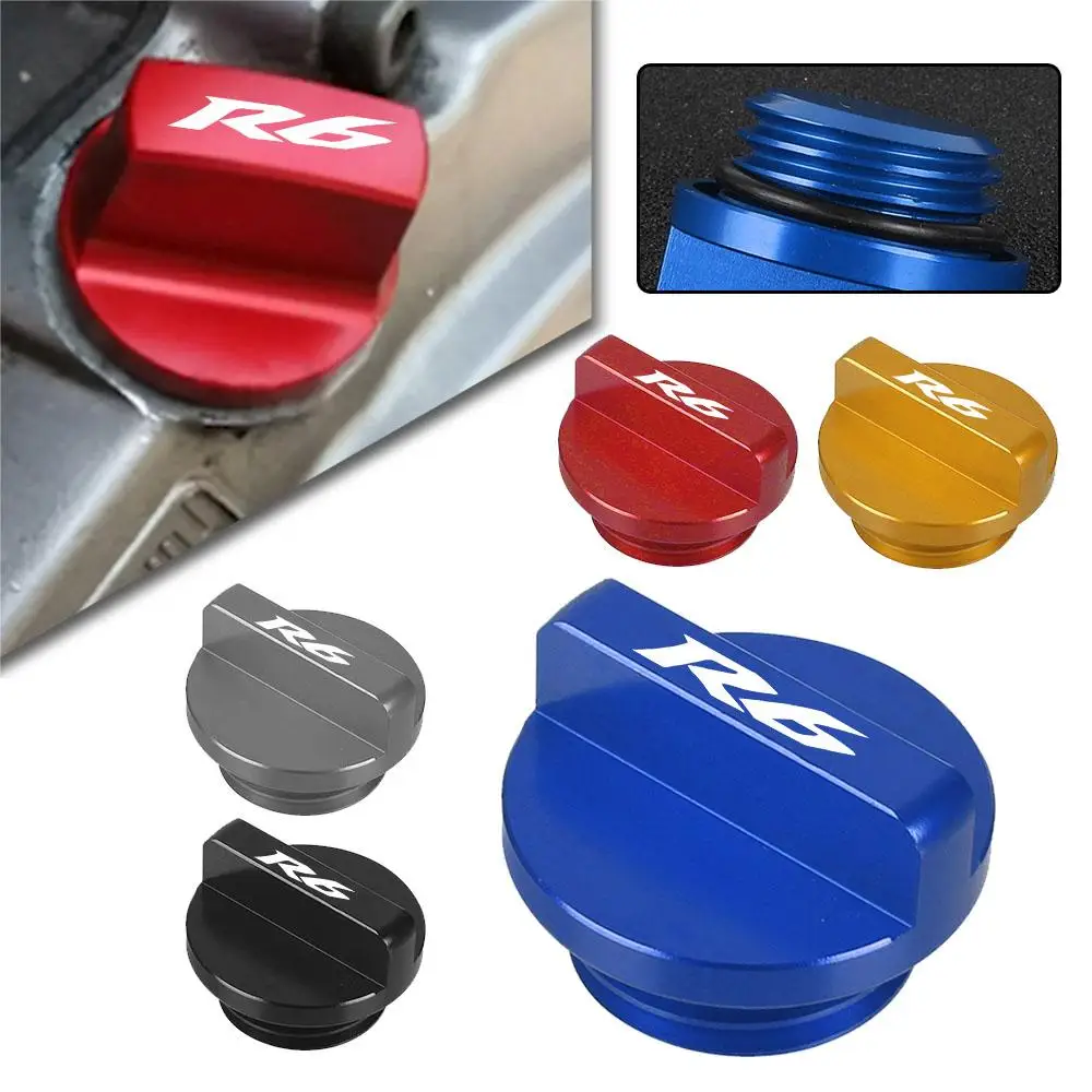 

YZF R6 Motorcycle M27*3.0 Engine Oil Filler Cap Plug Screws Cover For YAMAHA YZFR6 1999 2000 2001 2002-2023 R6 1999 Accessories