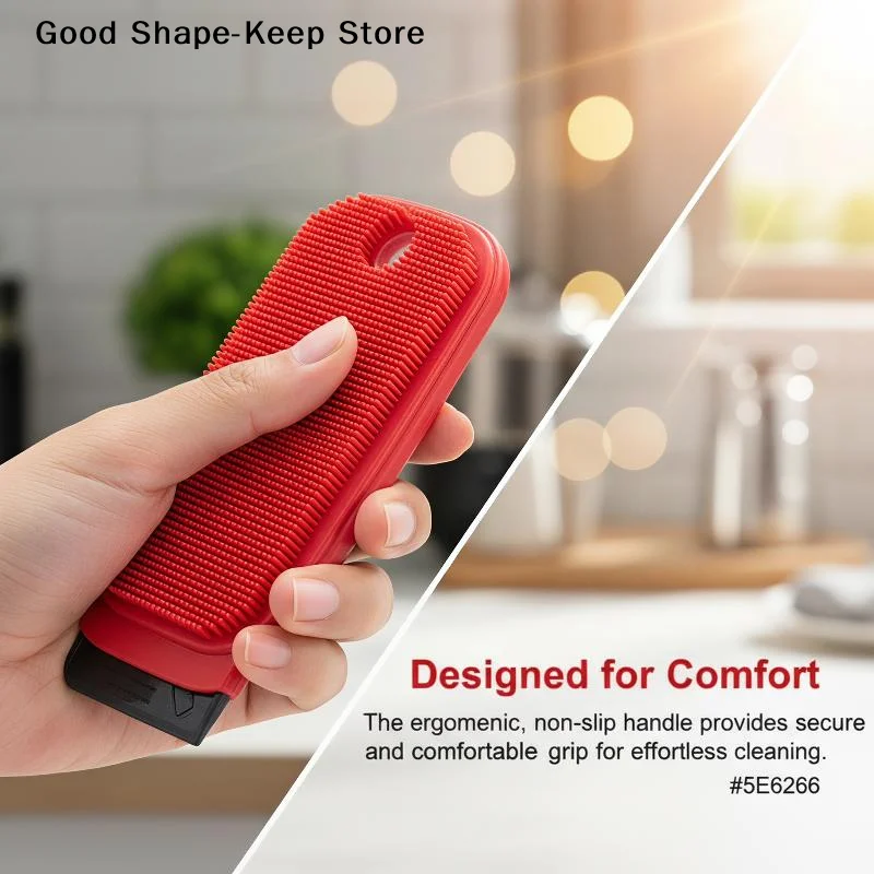Double-sided TPR Dish Cleaning Brush Easy to Rinse Non-Scratch Multi-Purpose Scrubber for Kitchen Dishes Fruits Vegetables Pans