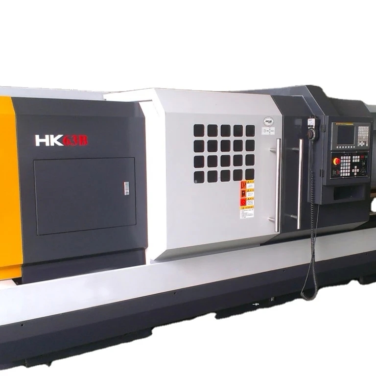 Hk63b Flat-Bed CNC Lathe Cast Iron Bed High Precision Gsk980t Metal Cutting Hine Customize Size