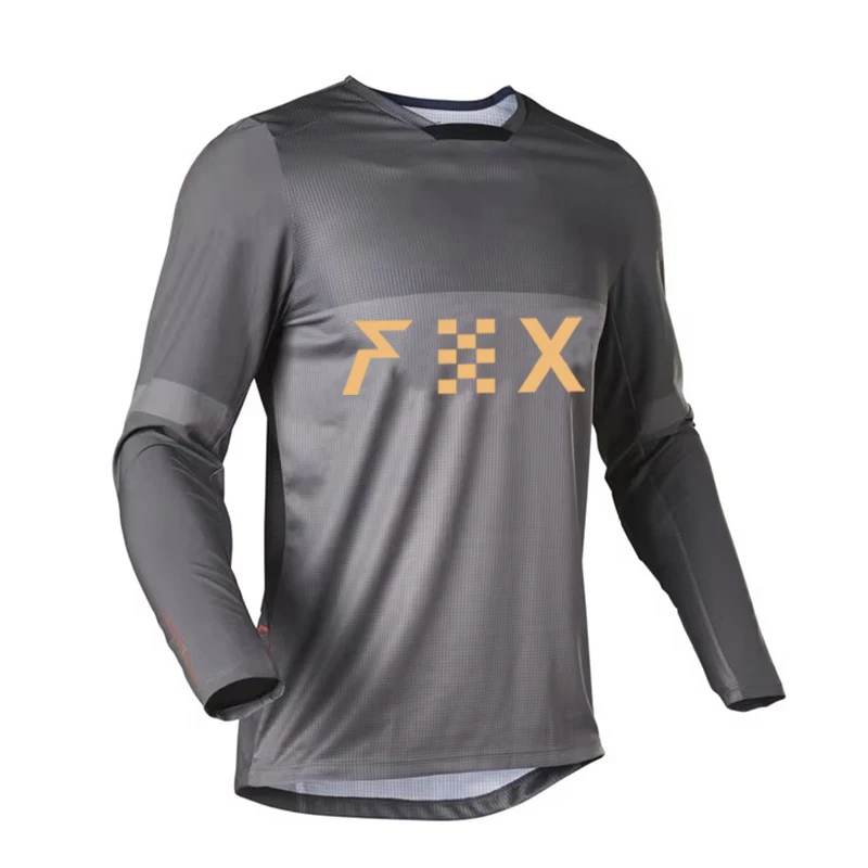 

2025 Enduro T-shirt DH motocross downhill jersey FHX mountain bike shirt breathable quick-drying jersey can be customized FOX