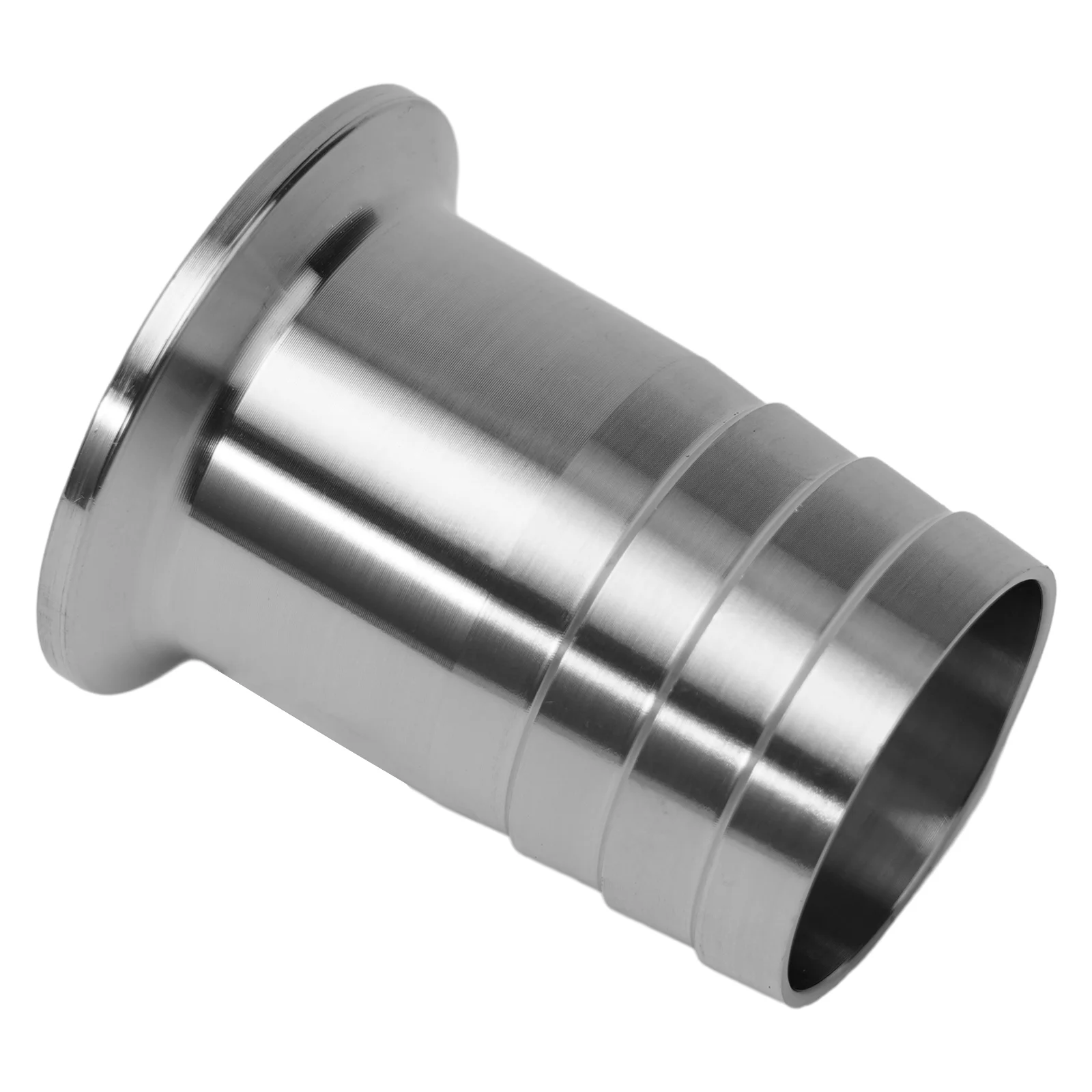 SS304 Stainless Steel 1.5 inch Tri Clamp to 1.5 inch Rubber Hose Barb Adapter for Sanitary and Industrial Fluid Transfer Systems
