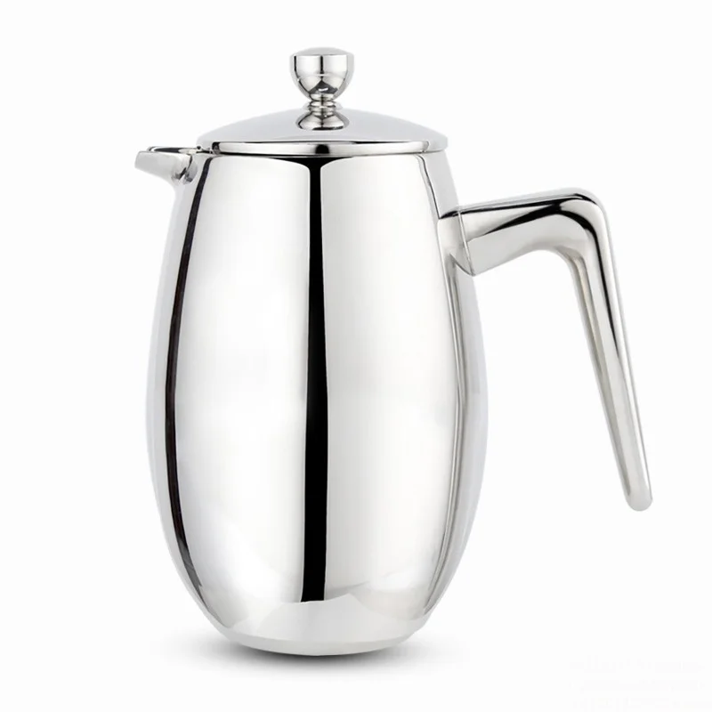 304 Stainless Steel Double-layer Coffee Pot Household French Press U-shaped Spout Pour-over Tea Pot