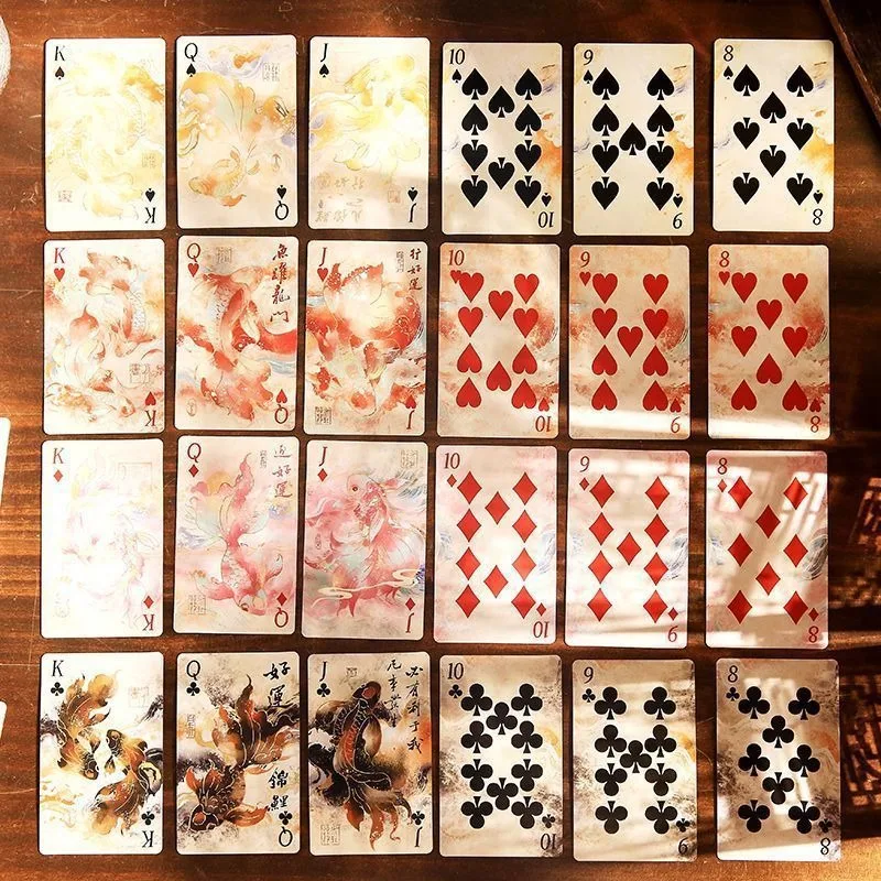 أوراق لعب الأساطير القديمة على الطراز الصيني Lucky Koi ألعاب سطح المكتب المنزلية الداخلية والخارجية وقت الفراغ أدوات الترفيه