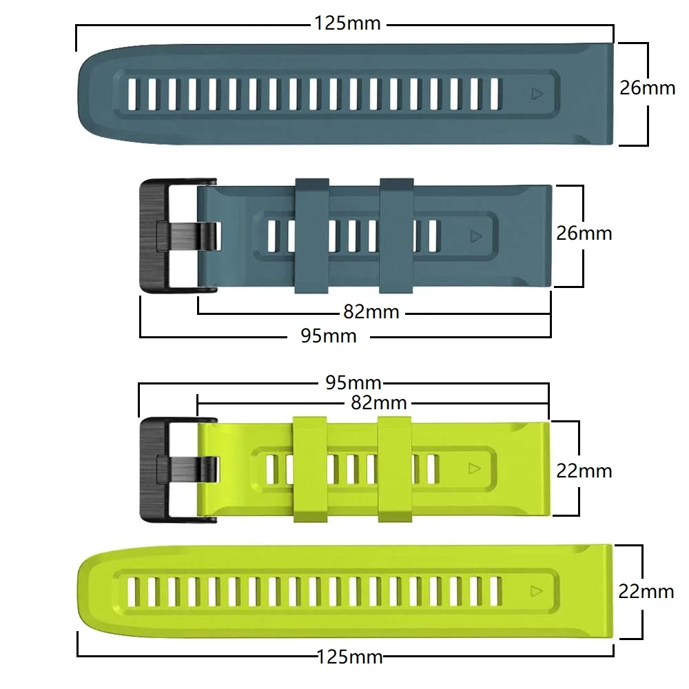 Fenixブレスレット用シリコンストラップ,26mm, 22mm,fenix 8,7,7x,6x,6 pro,5x,5 plus,epix pro gen2,47mm 51mm、エンデューロ