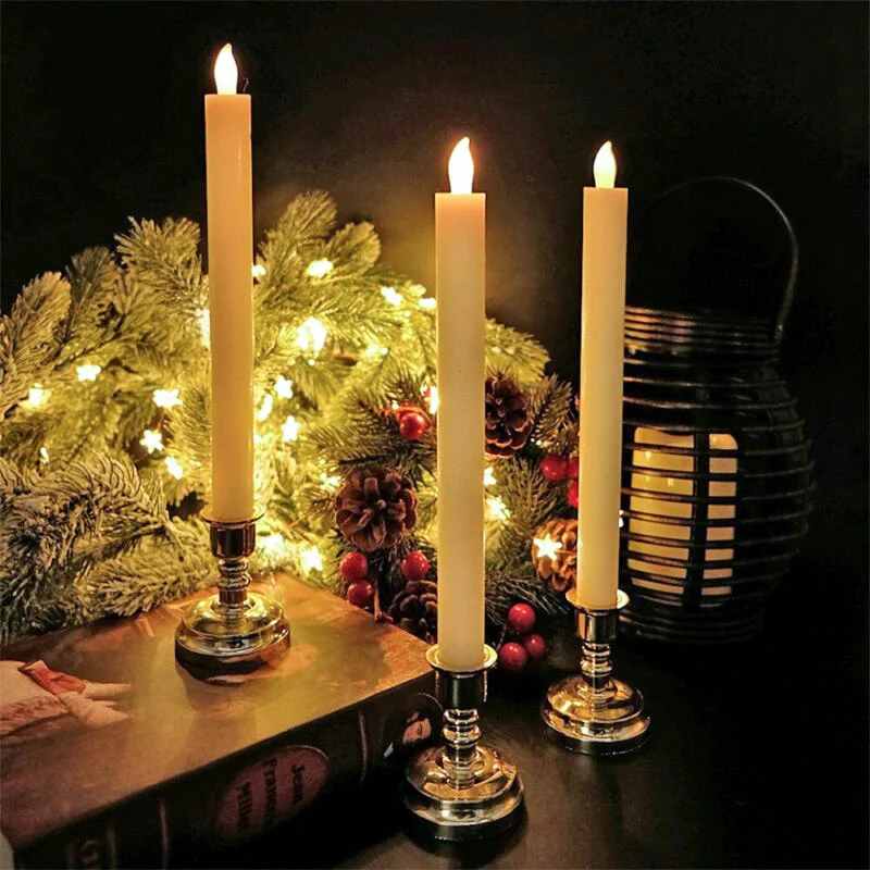 Flickering Flameless LED Candle Light With Holder Wedding Dinner Party Decor