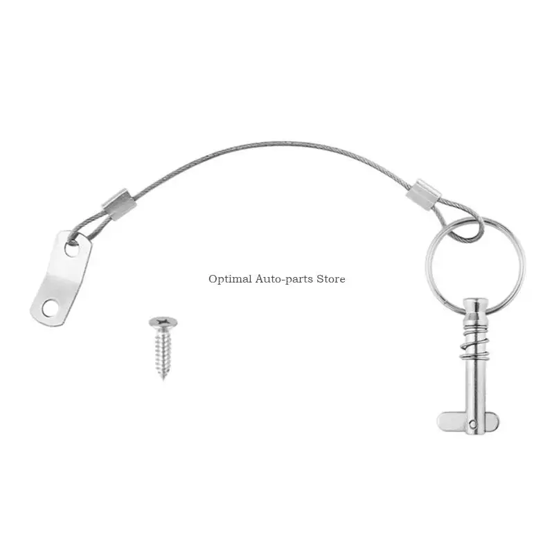 

Quick Release Pin for Boat Bimini Top Deck Hinge with Lanyard Drop Spring
