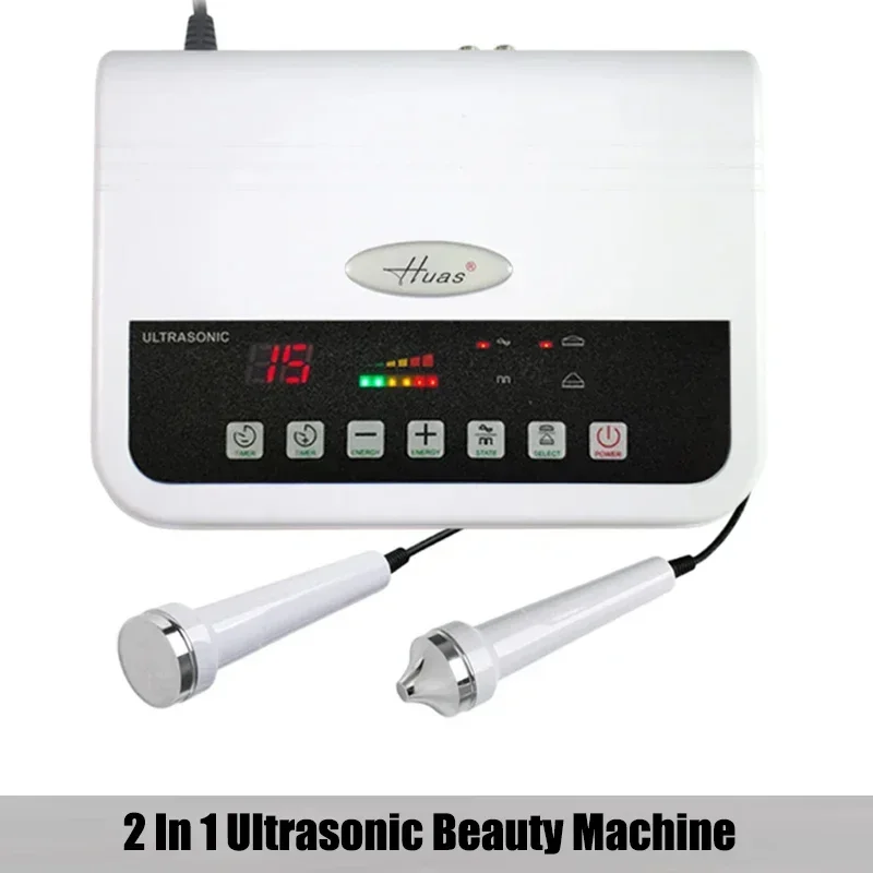 2 In 1 Ultrasonic Facial Machine Spot Tattoo Removal Anti Aging Ultrasound Face Massager Skin Deep Cleaning Beauty Device