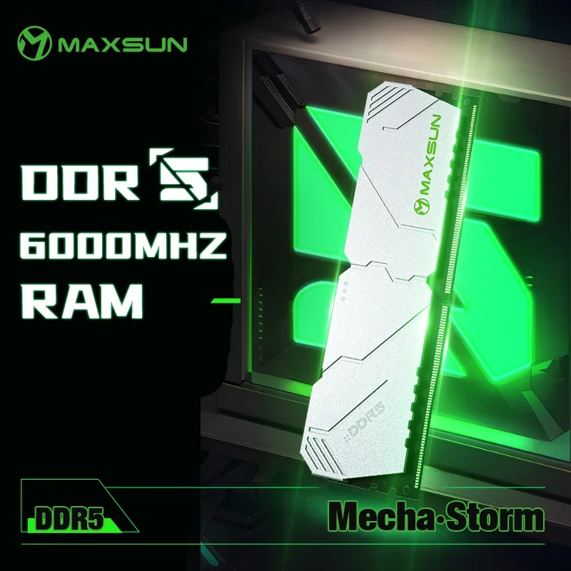 MAXSUN المبرد Memoria RAM DDR5 6000mhz 16GB/32GB ذاكرة عشوائيّة للحاسوب المكتبي DDR5 RAM ثنائي القناة Computador كمبيوتر مكتبي