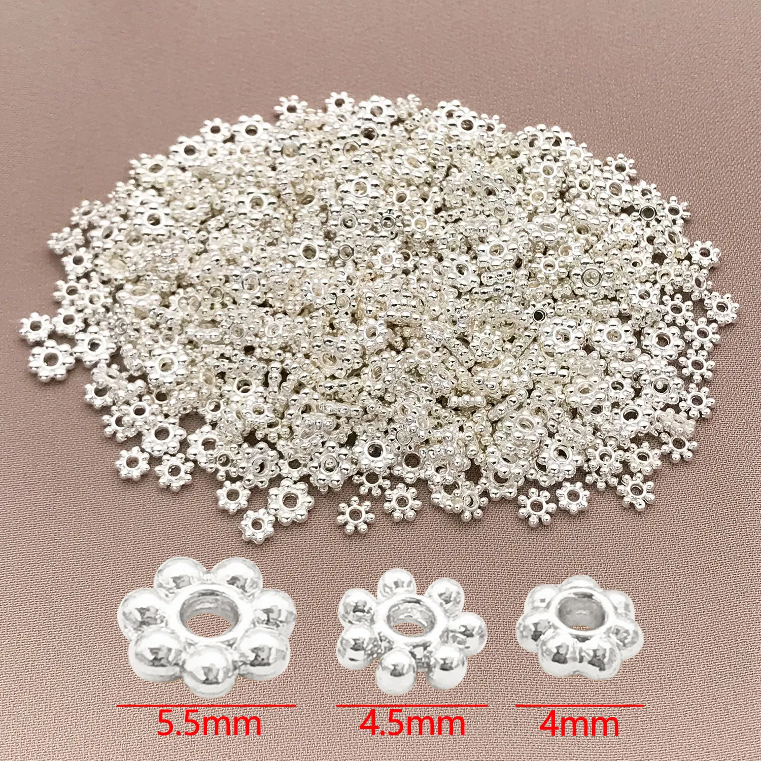 Mix 20pcs 18K real golden copper gold-plated interval bead decoration, DIY bracelet, necklace, bead jewelry making accessories