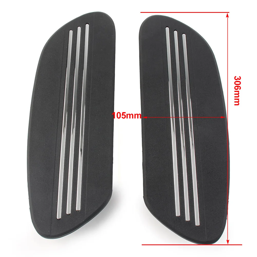 1Pair Motorcycle Rider Floorboard Footboard Inserts For Harley Davidson Touring Electra Glide Softail 1986-later