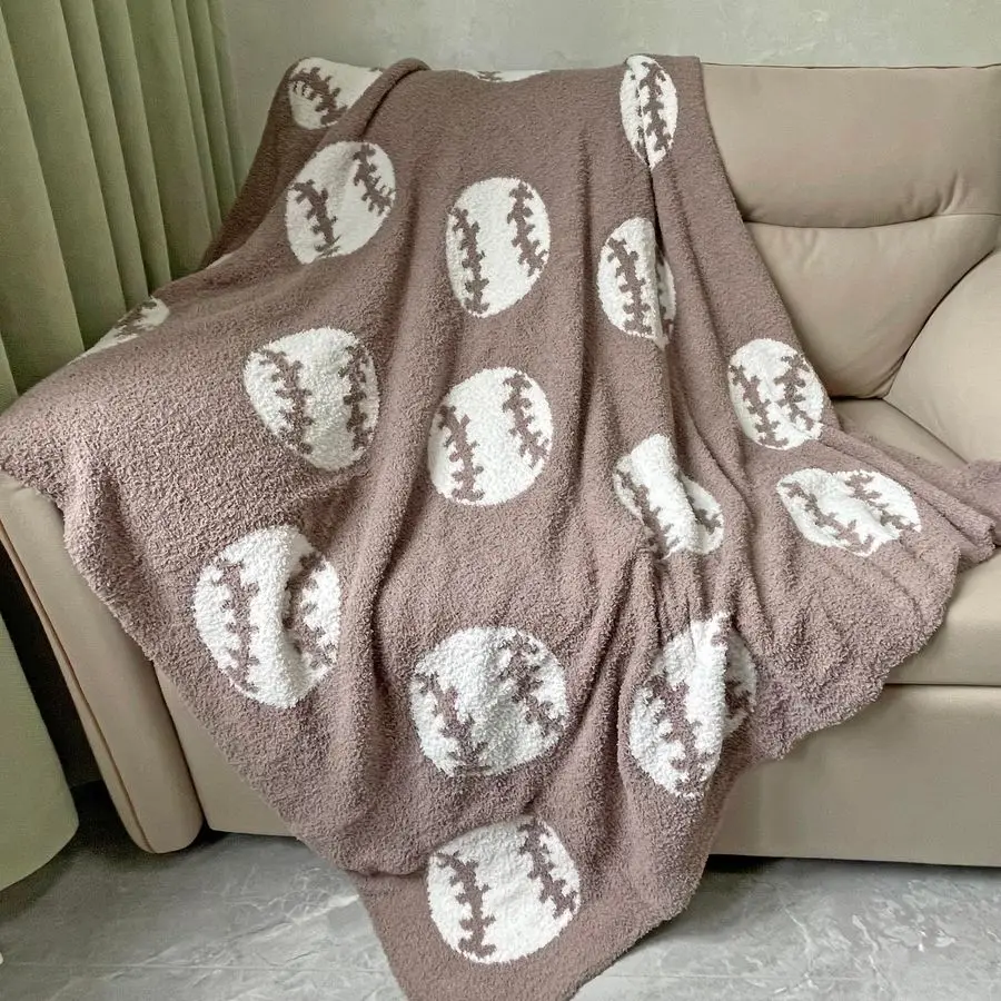 

Baseball Pattern Blanket Perfect Lightweight Bedding for Adults, Soft, Warm, and Plush Soccer Sports Blanket Great for Bed Sofa
